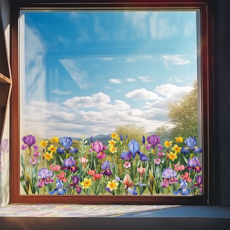 Colorful Beautiful Iris Flower - огляд і ціна Pvc Panel Background